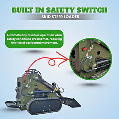 FreeShip TYPHON STOMP 502 1958lbs Mini Skid Steer Loader 22.1HP Honda Gas Engine