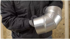 Master Flow12 In 90-degree Round Adjustable Elbow Flexible Duct Galvanized Steel