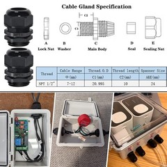 Gray Waterproof Electrical Junction Box Ip65 Industrial Enclosure 5.9X3.9 Inches