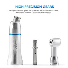 3 X Dental Joydental Slow Low Speed Handpiece Push Button Contra Angle Handpie