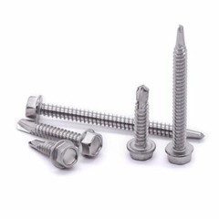 Hex Washer Head #8 x 1/2 – 2″ Indented Unsloted Self Drilling screws zinc