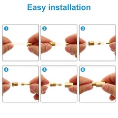 20 Pcs Brass Compression Sleeves Ferrules for 1/4″ OD Hose Tube