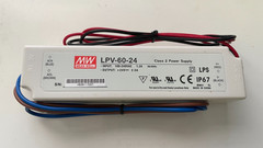 MEAN WELL LPV-60-24 Class 2 Power Supply CV LED Light Ballast IP67, 24V