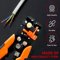 Self-Adjusting Insulation Wire Stripper cutter crimper Terminal Tool Pliers 8″