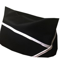 Popular Black and White Trim Adjustable Garrison Chef Hat, Chef Garrison Hat NEW