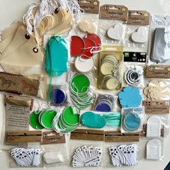 Price Tags Hang String Blank Lot Merchandise Vintage NOS New Paper Disk