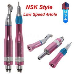 Dental High Low Speed Handpieces 4 Hole Air Turbine Kit NSK Pana Max Style Pink