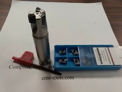 3/4″ 90° indexable end mill 3/4″x3.5″ & 10 extra inserts Sandvik R390 #506-SDVK