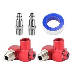 Red 360° Swivel Design Portable Air Tool Adapter 360 Degree 1/4” NPT Rivet Gun