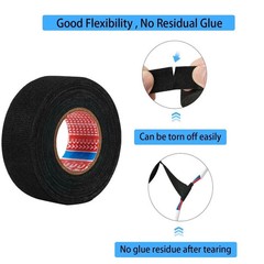 tesa 51608 15mm-50FT Adhesive Wiring Cloth Tape Isoband 2 Piece – Black