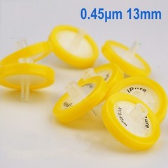 3000PCS Nylon Yellow Syringe Filters 13mm/25mm Diameter; 0.45μm/0.22μm Pore Size