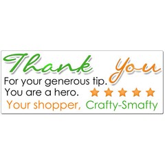 for Instacart Thank You Stickers Please Rate Shopper CUSTOM DRIVER NAME