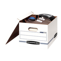 Letter/Legal File Storage Box with Lids, 10 Pack, White Corrugate Cardboard