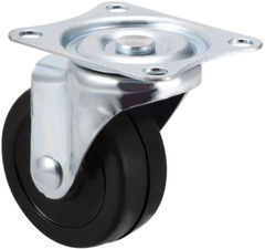 24 Pack 2″ Heavy Duty Swivel Caster Wheels with Rubber Base & Top Plate