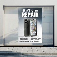 iPhone Apple Cell Phone Repair Single Poster Sign Banner – iOS Samsung Galaxy