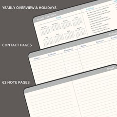 3 Year Pocket Calendar 2026-2028 Monthly Planner for Purse w/ Leather Hard Cover