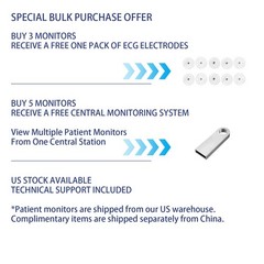 7″ Patient Monitor Vital Signs ECG NIBP SpO2 PR TEMP RESP Portable US Stock
