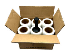 5″ in. x 1000FT 80 Gauge 12 Rolls Stretch Shrink Film Hand Wrap + Handle