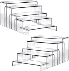 10pcs 2 Set Acrylic Risers for Display Clear Perfume Organizer Stands