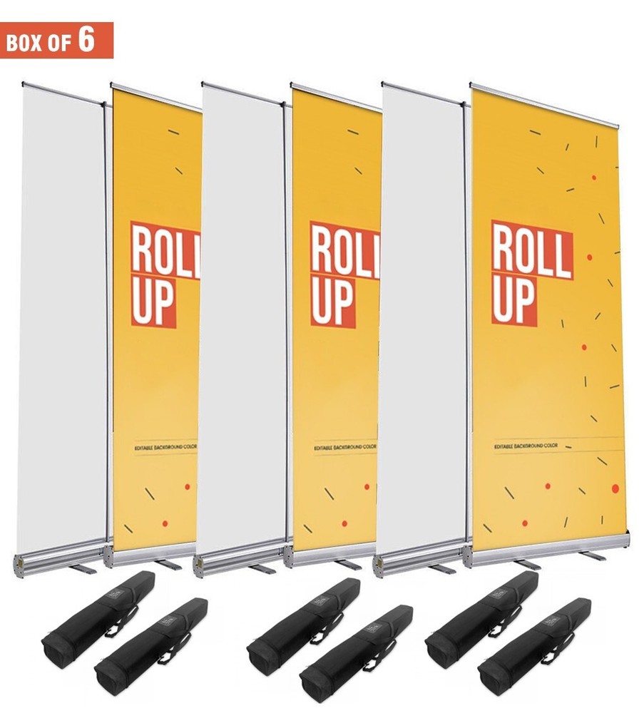 Retractable Banner Stand Trade Show Display Carry Bag ( 6 Pcs 33″ x80″)