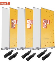 Retractable Banner Stand Trade Show Display Carry Bag ( 6 Pcs 33″ x80″)