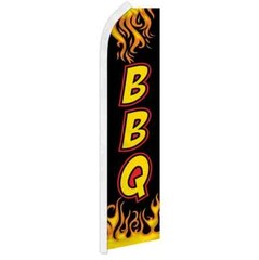BBQ (Black) Swooper Advertising Food Banner Flag For BBQ Restaurants Food Trucks