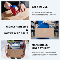 12 Rolls 2 mil 2″x110yd 330FT Heavy Duty Packing Sealing Tape