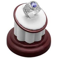 Red Rosewood Jewelry Ring Display Stand, 2″ Tall
