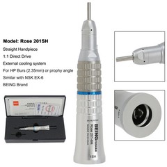 BEING Dental Slow Low Speed Straight Handpiece 1:1 Nose Cone Fiber Optic KAVO