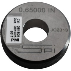 SPI JC2313 Master Setting Ring Gage 0.6500 Inch Plain Bore Calibration Standard