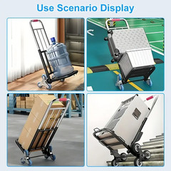 Stair Climbing Cart Heavy Duty Folding Hand Truck Dolly 460 lbs 6 Wheels + Ropes