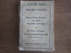 McCormick Deering Hoosier Empire Kentucky grain drill corn planter parts manual