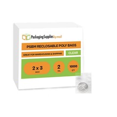 1000 ZIP SEAL BAGS 2″ x 3″ CLEAR 2 MIL PLASTIC RECLOSABLE TOP LOCK MINI BAGGIES