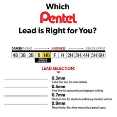Refill Super Hi-Polymer Lead (0.9mm) HB 30pc tube 6pk