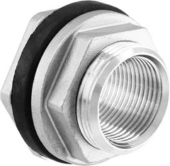 1″ NPT Female Thread Bulkhead Fitting 304 Stainless Steel Water Tank Connector