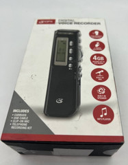 GPX PR047B Digital Voice Recorder 4GB Flash Memory Audio Dictaphone Recorder