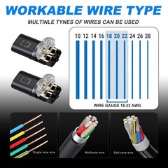 Double Wire Low Voltage Connectors with Locking Buckle – 30pcs for Easy Use