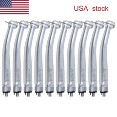 10 YABANG NSK Style Dental High Speed Handpiece Push Button 4Holes Air Turbine