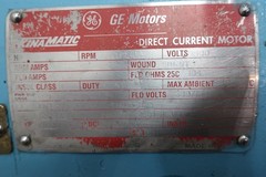 General Electric Ge 5CD174RA021A824 Kinamatic Motor Cd288at 25hp 2300rpm 500v-dc
