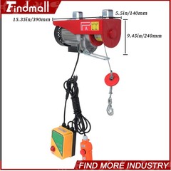 Findmall 1320 lbs 110V Mini Electric Hoist 328 ft Wireless & 14 ft Wired Remote