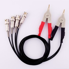 1 Set Kelvin Clip Tester Probe Lead Clip Cable With 4 BNC For LCR Meter Terminal