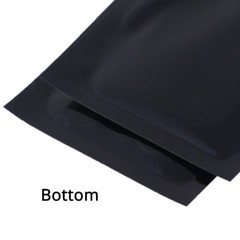 100 Premium 3×4″ Matte Black Small Double-Sided Mylar Foil Zip Storage Bags