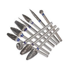 10 Pcs Dental Lab Polishing Bur Drills Tungsten Steel Carbide Burs Burrs 2.35MM