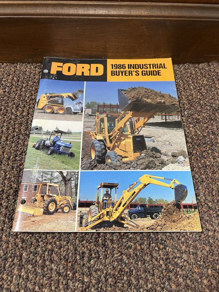 Genuine Original 1986 Ford Industrial Tractor Equipment Buyers Guide Catalog