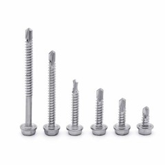 Hex Washer Head #8 x 1/2 – 2″ Indented Unsloted Self Drilling screws zinc