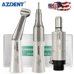 Joydental Dental Low Slow Speed Handpiece Contra Angle Straight Air Motor 2 Hole