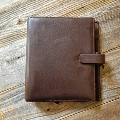Filofax Metropol A5 Organizer Binder | Chocolate Brown Faux Leather