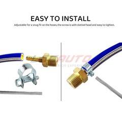 48Pcs 6 Sizes Fuel Injection Gas Line Hose Clamps Clip Pipe Clamp Kit 7mm-15mm