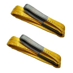 2 Pack Heavy Duty 2-Ply 2″ x 3ft Polyester Web Sling Lifting Strap WLL 6200 lbs