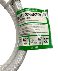 PVC Flexible Braided Supply Line 1/2″FIP x 1/2″FIP x 30″ Long RV-Camper